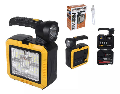 🔥 OFERTA BLACK: Linterna 4 en 1 con Panel Solar y Kit de Herramientas 🔥